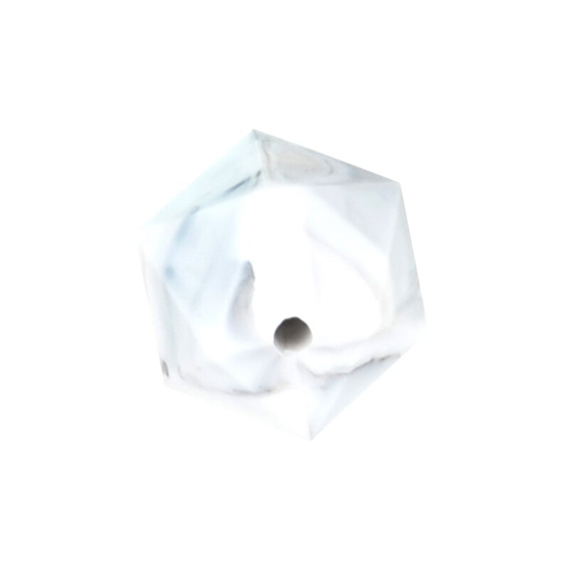 LOFCA 10 części/partia kulki silikonowe do ząbkowanie naszyjnik biżuteria DIY koraliki Icosahedron lepiej niż sześciokąt: marble