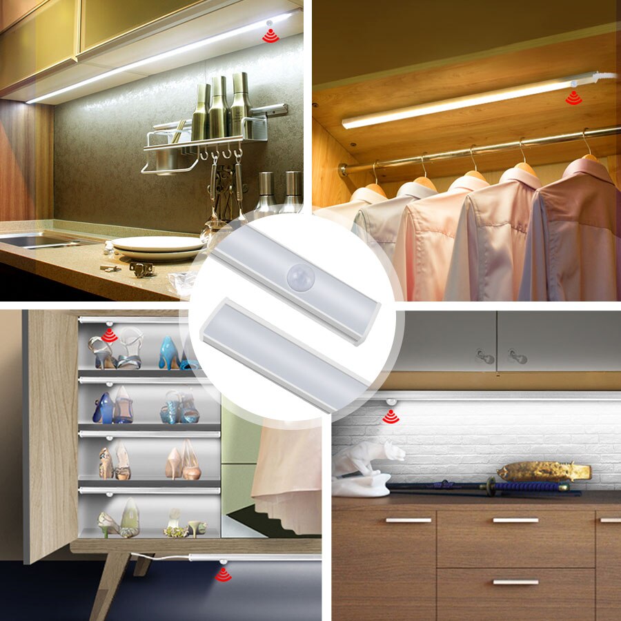 LED DC 12V Onder Kast Licht Hand Sweep Switch Motion sensor Kast nachtlampje voor Voor Boekenkast Slaapkamer Kast trappen luzled