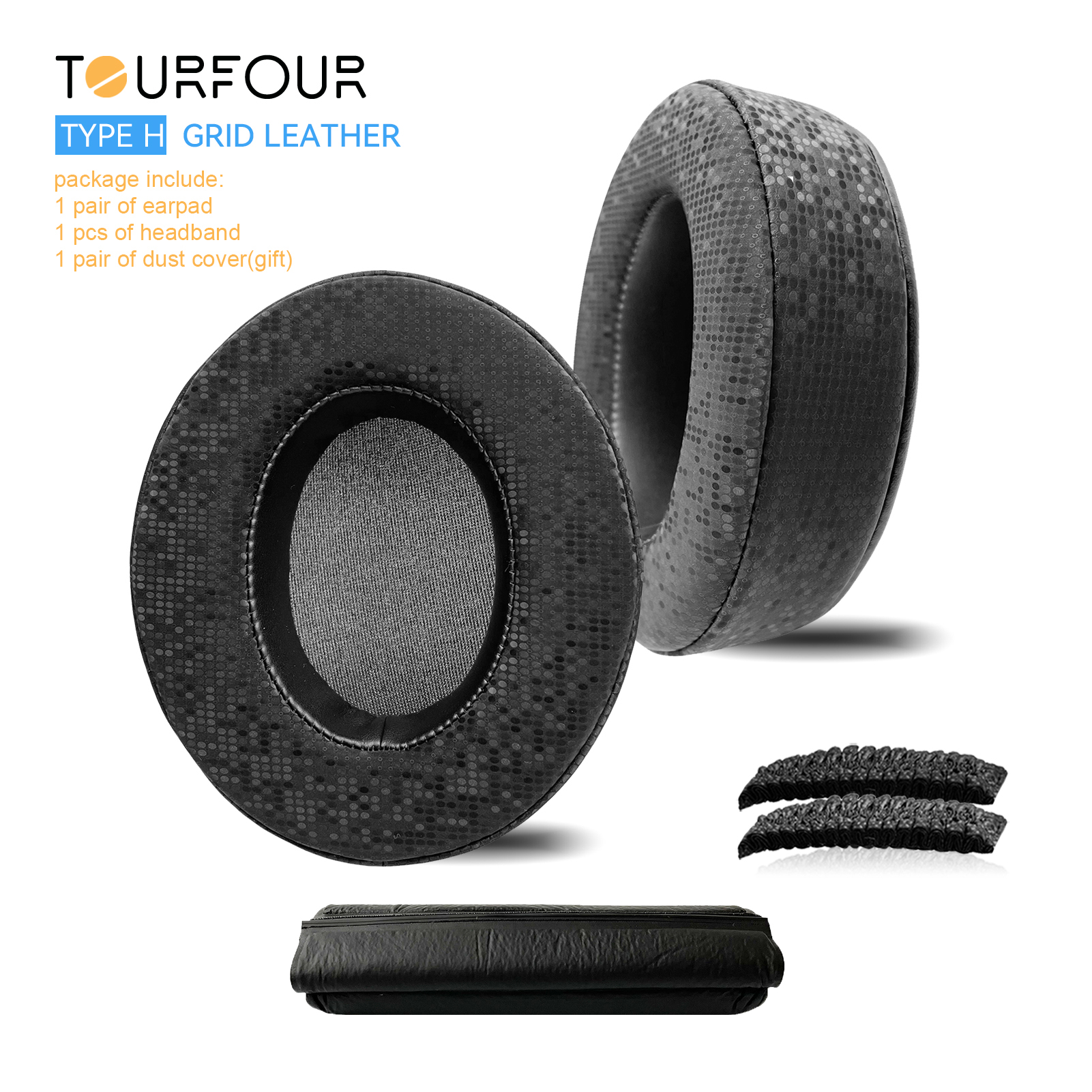 TOURFOUR Replacement Earpads for Sennheiser HD280 Pro Headphones Ear Cushion Cover Sleeve Earmuffs Headset Headband: black