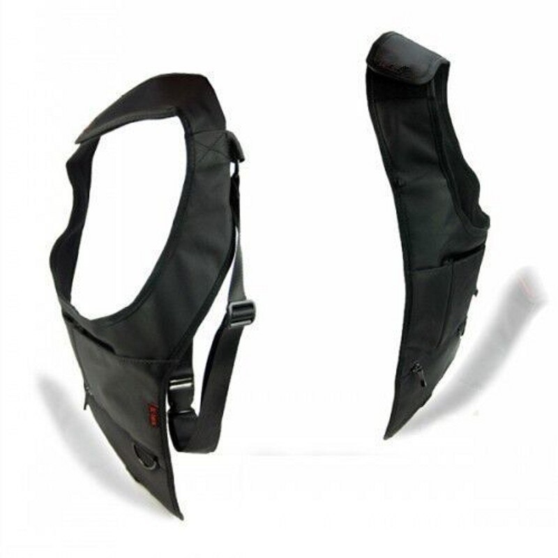 Sereqi män resor stöldskydd dold underarm axelväska svart nylonficka  mp3 pass mobiltelefon förvaringsorganisatör