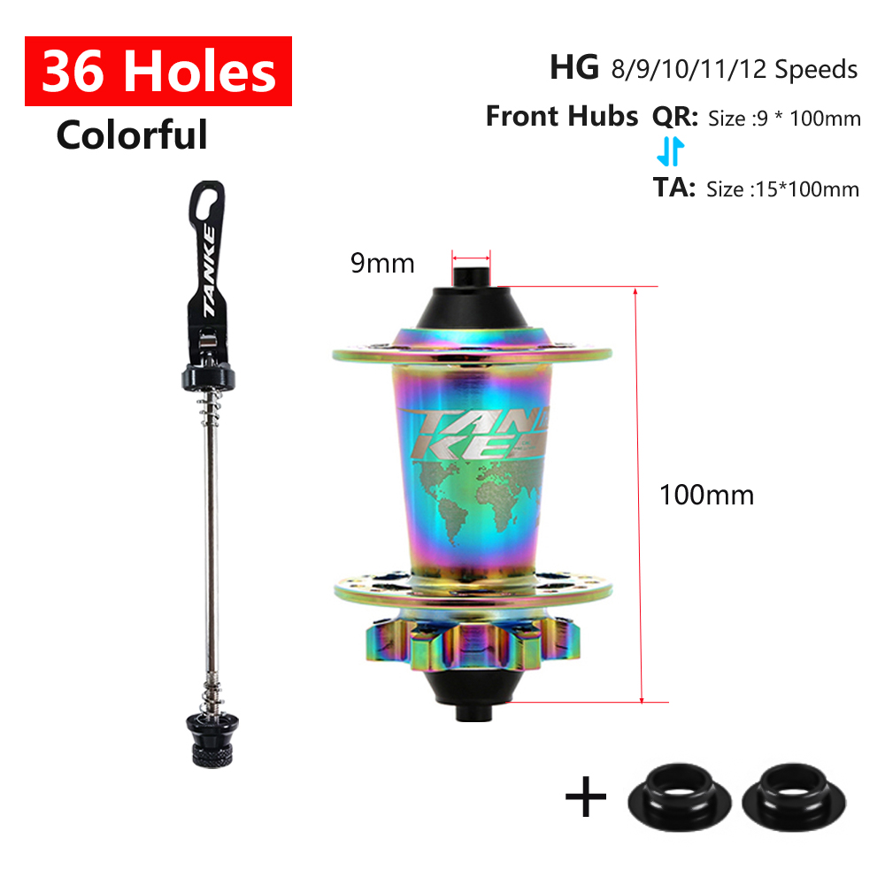 TANKE 120 Kliknaaf 6 Lager MTB Mountainbike Hub Voor Achter 28 32 36 Gaten QR Steekas Uitwisseling Schijfrem Fietsnaven HG: Roze