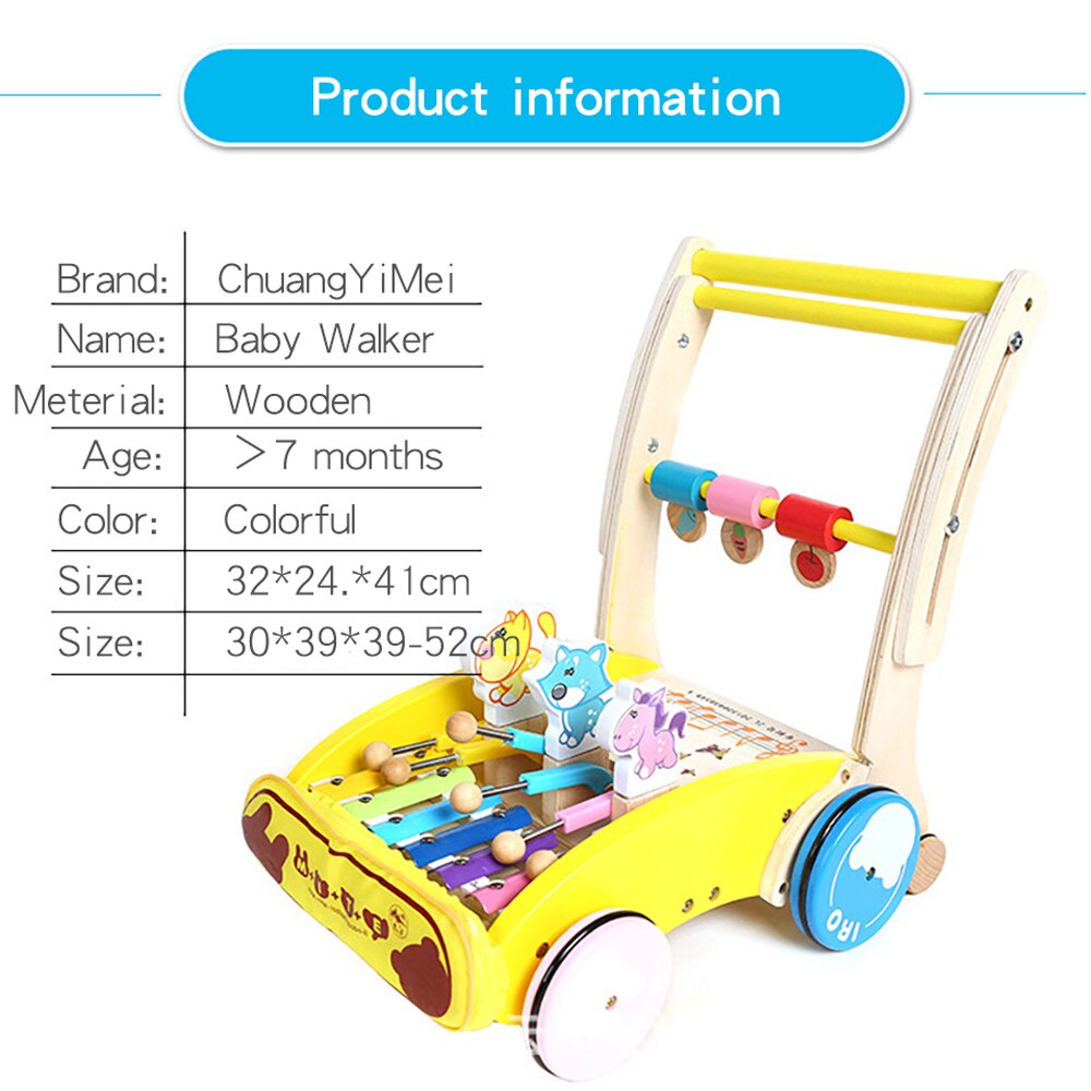 Baby Walker Folding Music Wheels Andador Walkers for kids Car Toddler Walker for Kids Learning Walking Balance Assistant Walker