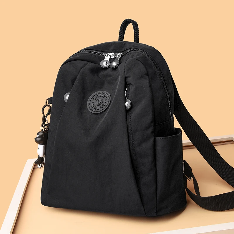 Wasserdichter nylon-rucksack für damen, schulrucksack für teenager-mädchen, schultertasche, reiserucksack