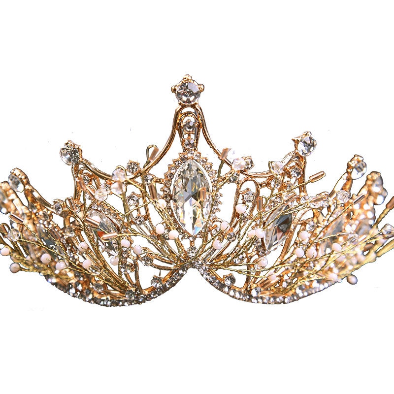 Vintage Sliver Golden Black Metal Luxury Witch And Prince Dancing Party Wedding Headpiece Crown Hair Accessories