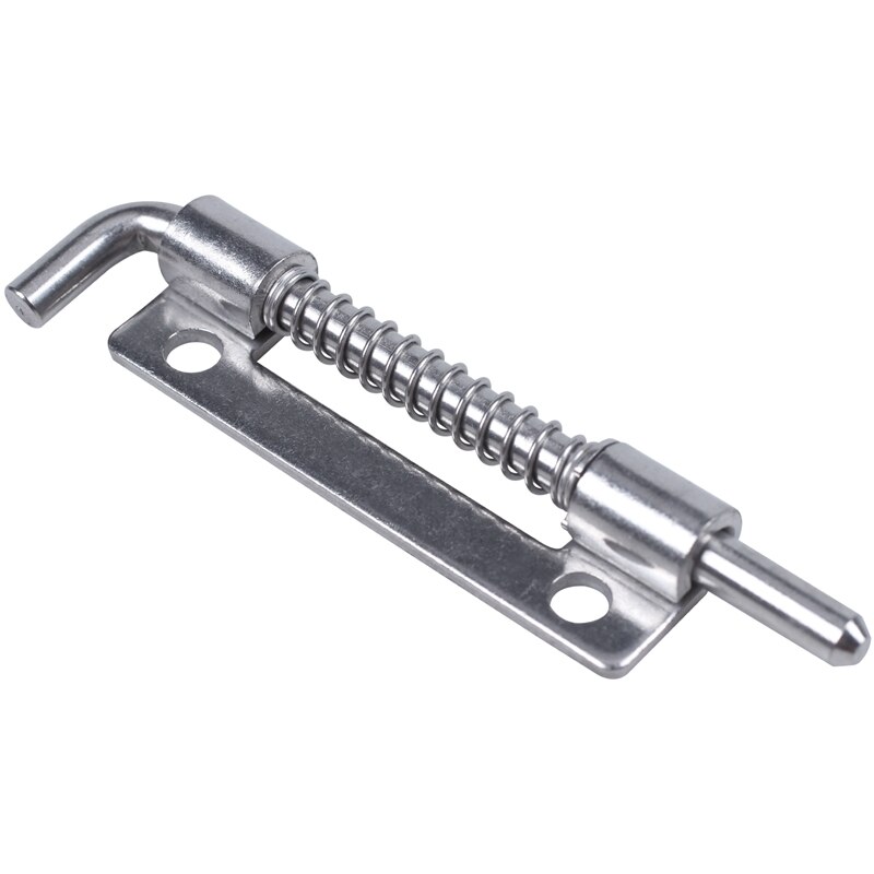 Hardware Spring Loaded Metal Security Barrel Bolt Klink 3.5 "Long Silver Tone: Default Title
