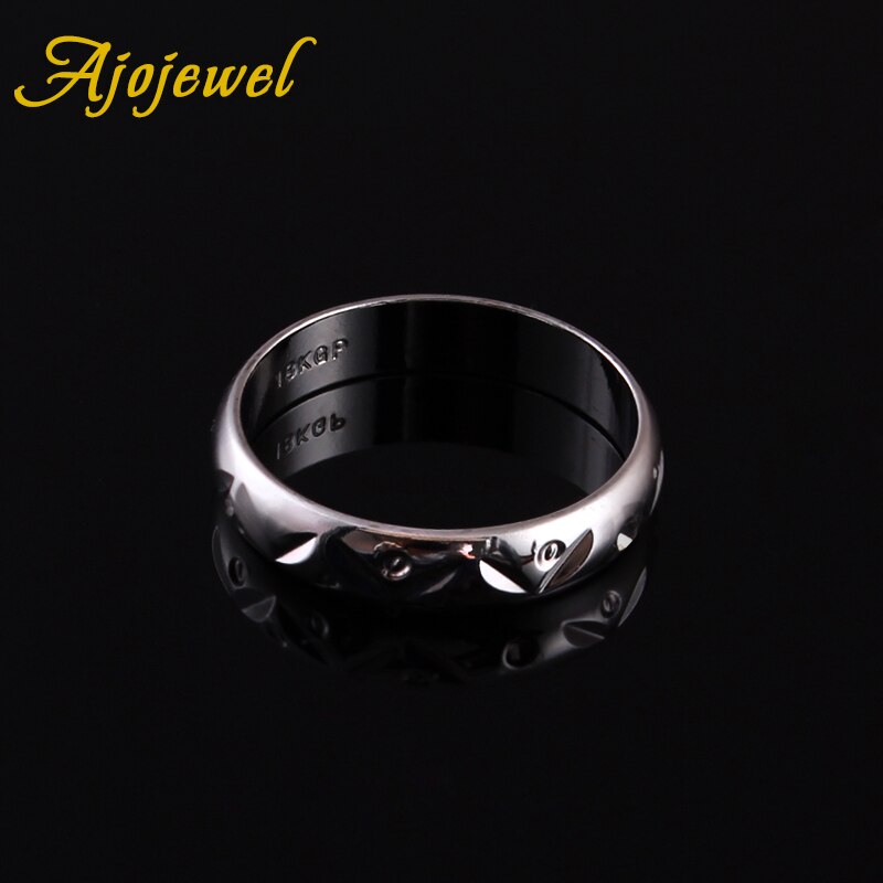 Ajojewel #8 Engagement Wedding Rings for Women Classical Bijoux Jewelry