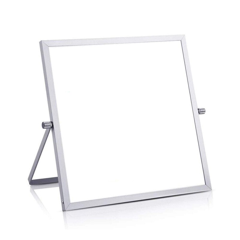 Small Magnetic White Board for Desk 10\"X10\" Double-Sided Desktop Tabletop Board 1XCE