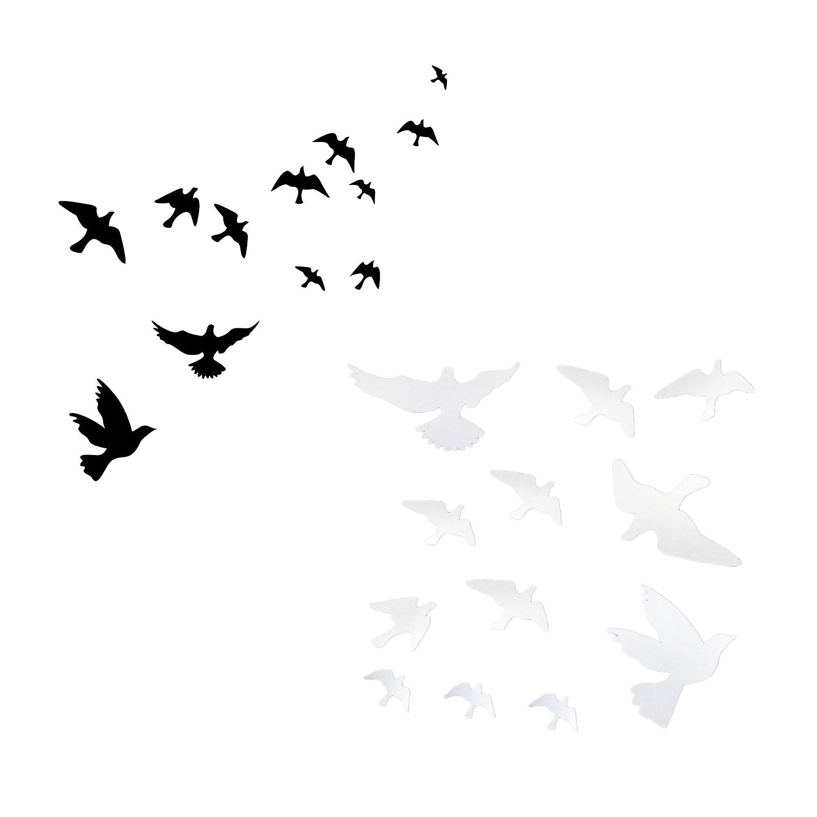 Window Alert Bird Stickers Anti-Collision Doors and Windows Glass Decor Self-Adhesive Silhouettes Window Clings Sticker Set