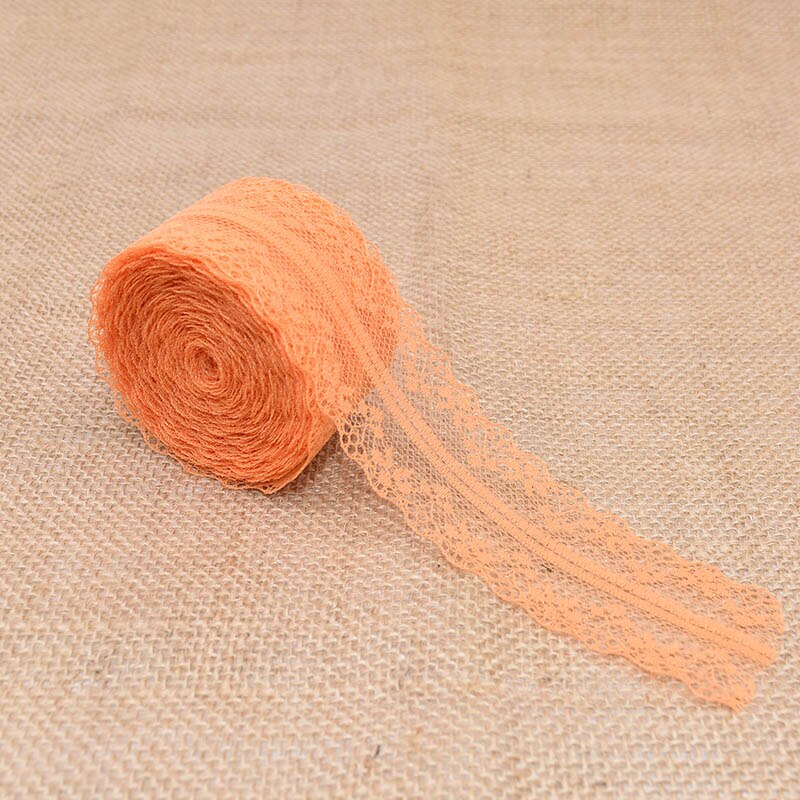 10 m/lot 4cm dentelle Tulle rouleau tissu bobine de mariage bricolage décoration bébé douche Tutu anniversaire décor fête fournitures décoratives: T08 Orange