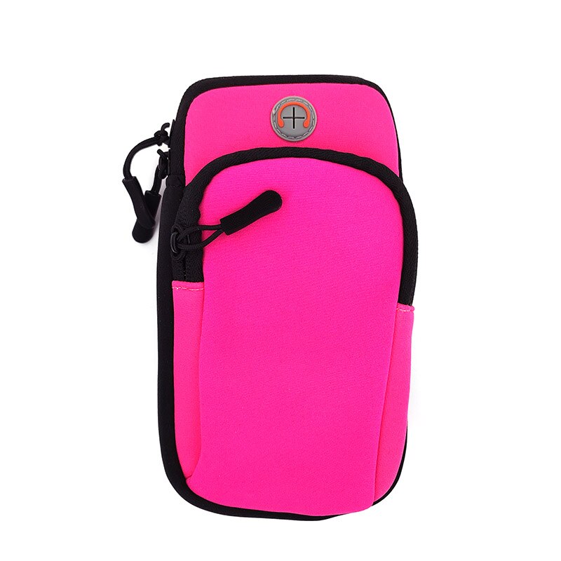 Universal Waterproof Sport Armband Bag Running Jogging Gym Arm Band Outdoor Sports Arm Pouch Phone Bag Case Cover Holder: Rose