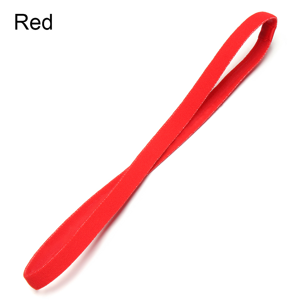 Diadema elástica fina de Color caramelo, cinta para la cabeza antideslizante para deporte, Yoga, gomas para el pelo, accesorios para el cabello, 1 unidad: red