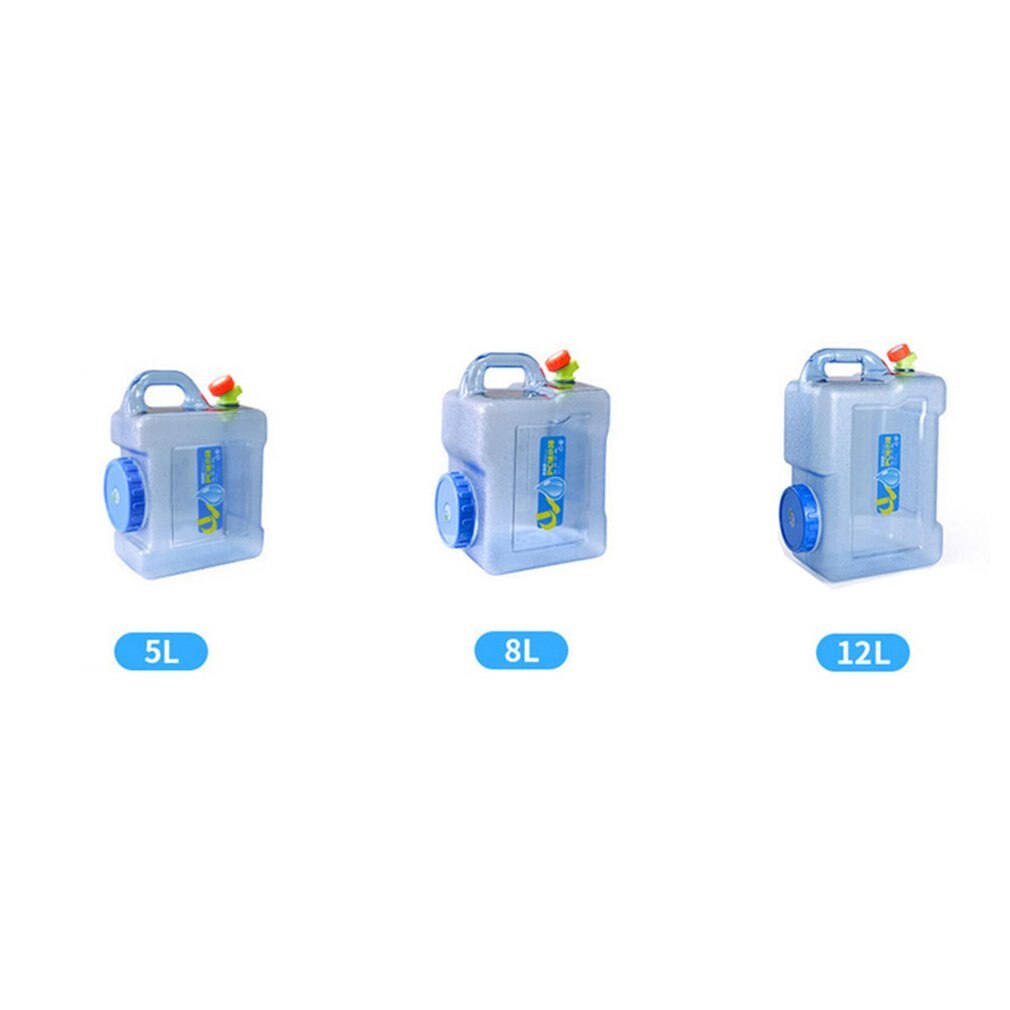 Camping Water Bucket Water Canister Drinking Bucket Water Container Storage For Camping Outdoor Self-driving 5/8/12L With Faucet