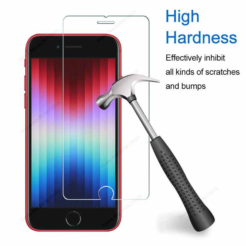 5Pcs Beschermende Glas Voor Iphone 7 6 Plus 6S 8 Plus SE2 Se 3 2 SE3 Screen protector Voor Iphone Se 2022 Glas Niet Volledige Cover