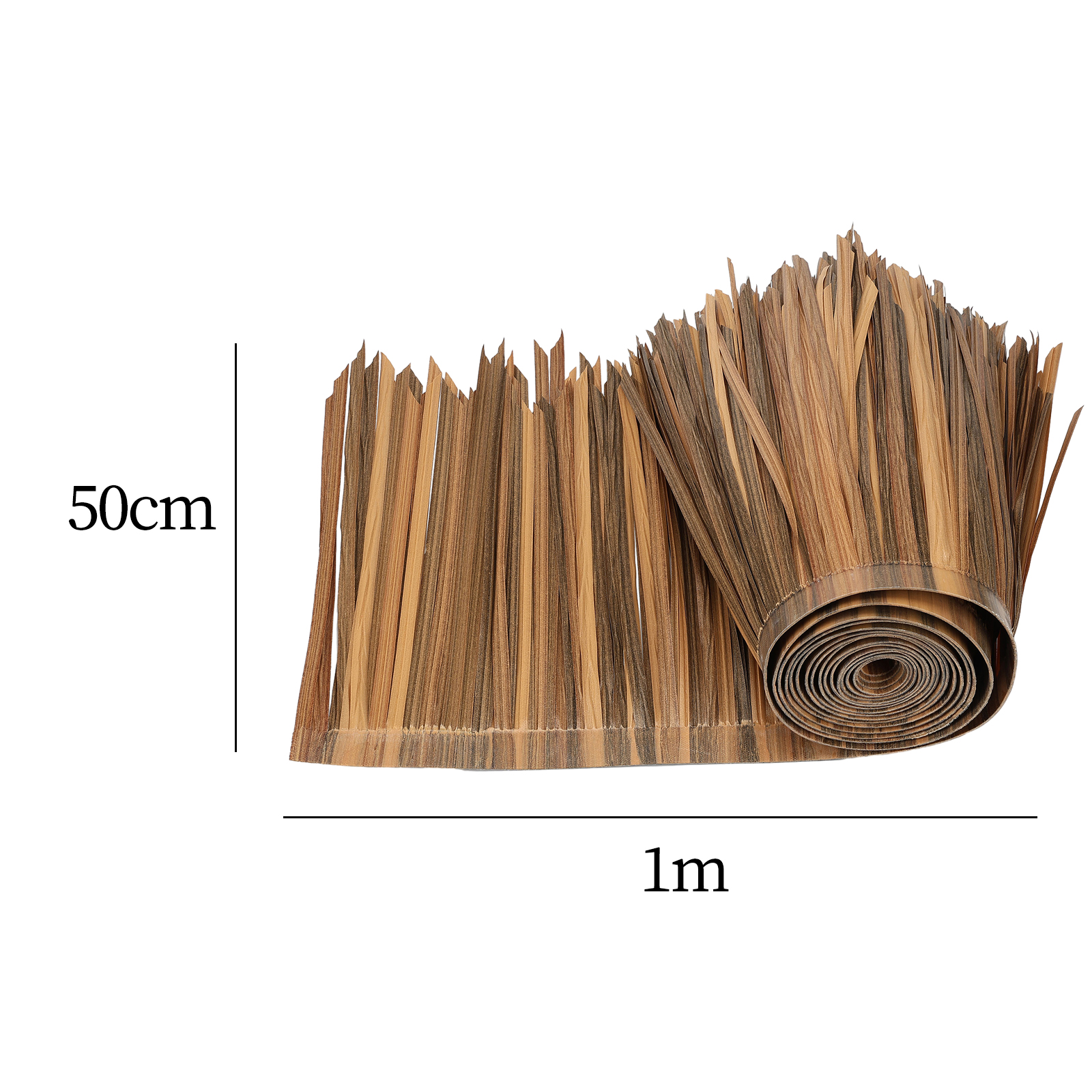 Gras Kunstriet Dakbedekking Voor Buitentuin Patio Paraplu Cover 1M X 50Cm Stro Dak Rieten Dak Simulatiepaneel Palm Riet: Fluorescentie Geel