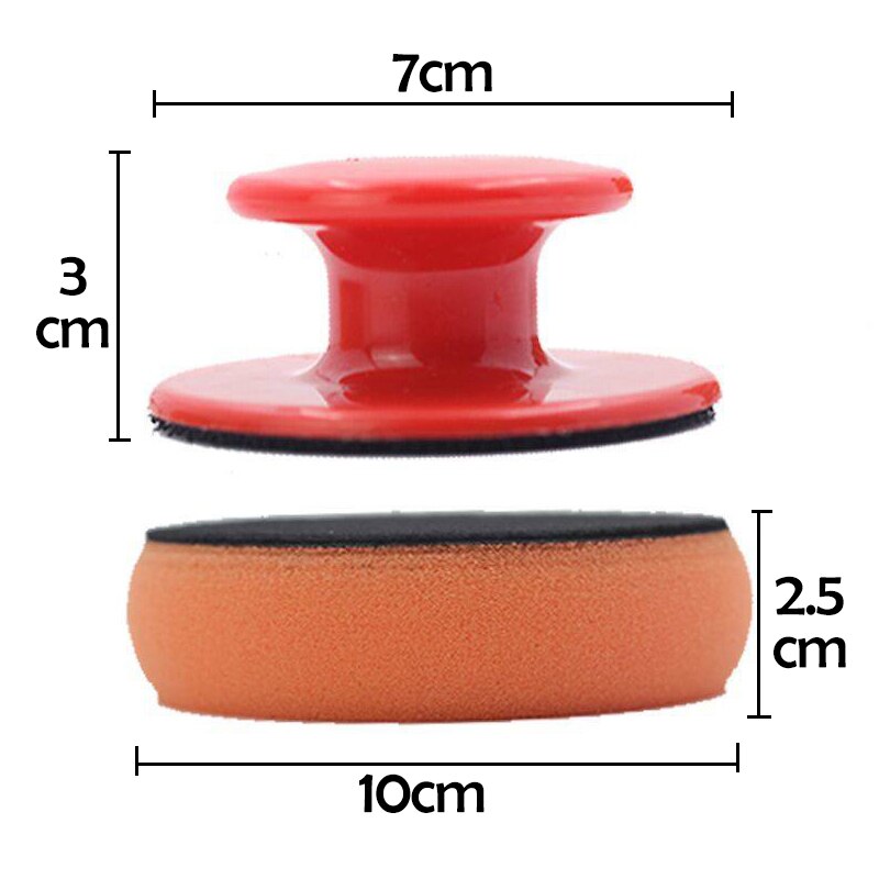 Tragbare Auto Wachs Applikator Pad Mikrofaser Schwamm Griff Griff 6 Teile/satz Auto Wachs waschen Polieren Pad Schwamm Reinigung Schaum Bausatz neue