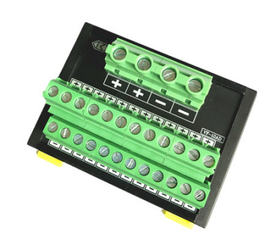 Power supply terminal Block DB distribution 2 input 12 output plus or minus common port AC/DC current split terminal bar: 2 input 12 output