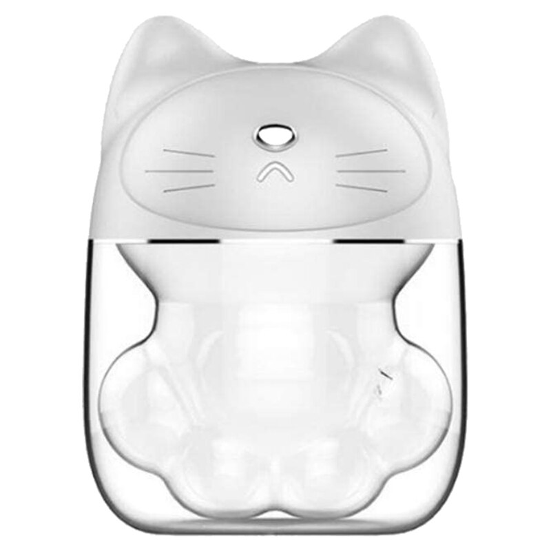 Humidifier, Cool Fog Bedroom Cat Humidifier Usb Portable Car Humidifier Water Replenishing Instrument: White