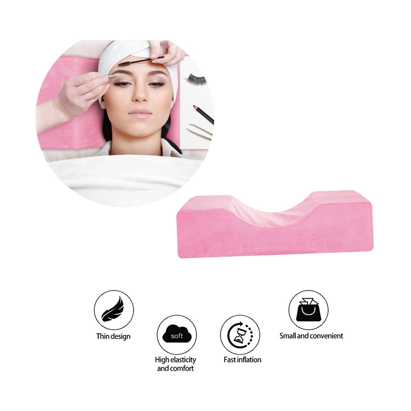 Zachte Kussen Geënt Wimper Extension Kussen Hoofdsteun Nek Ondersteuning U Vorm Professionele Salon Waterdichte Gereedschap