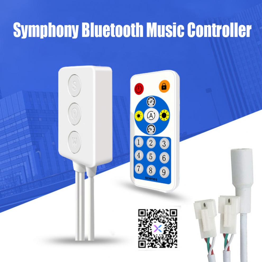 Bluetooth Led Muziek Controller SP601E Dual Signaal Mini Led Symphony Licht Draadloze Controller Voor Led Strip Licht