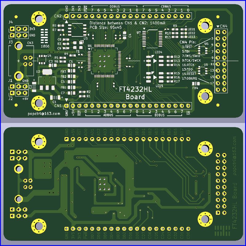 FT4232HL Development Board FT4232 USB to Serial Port JTAG SPI I2C
