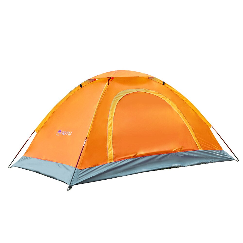 1pcs Camping Tent 1~2 Person Outdoor Mountaineering Pop Up Easy Open Camp Tent Ultralight Instant Shade Portable Tent for Hiking: Orange