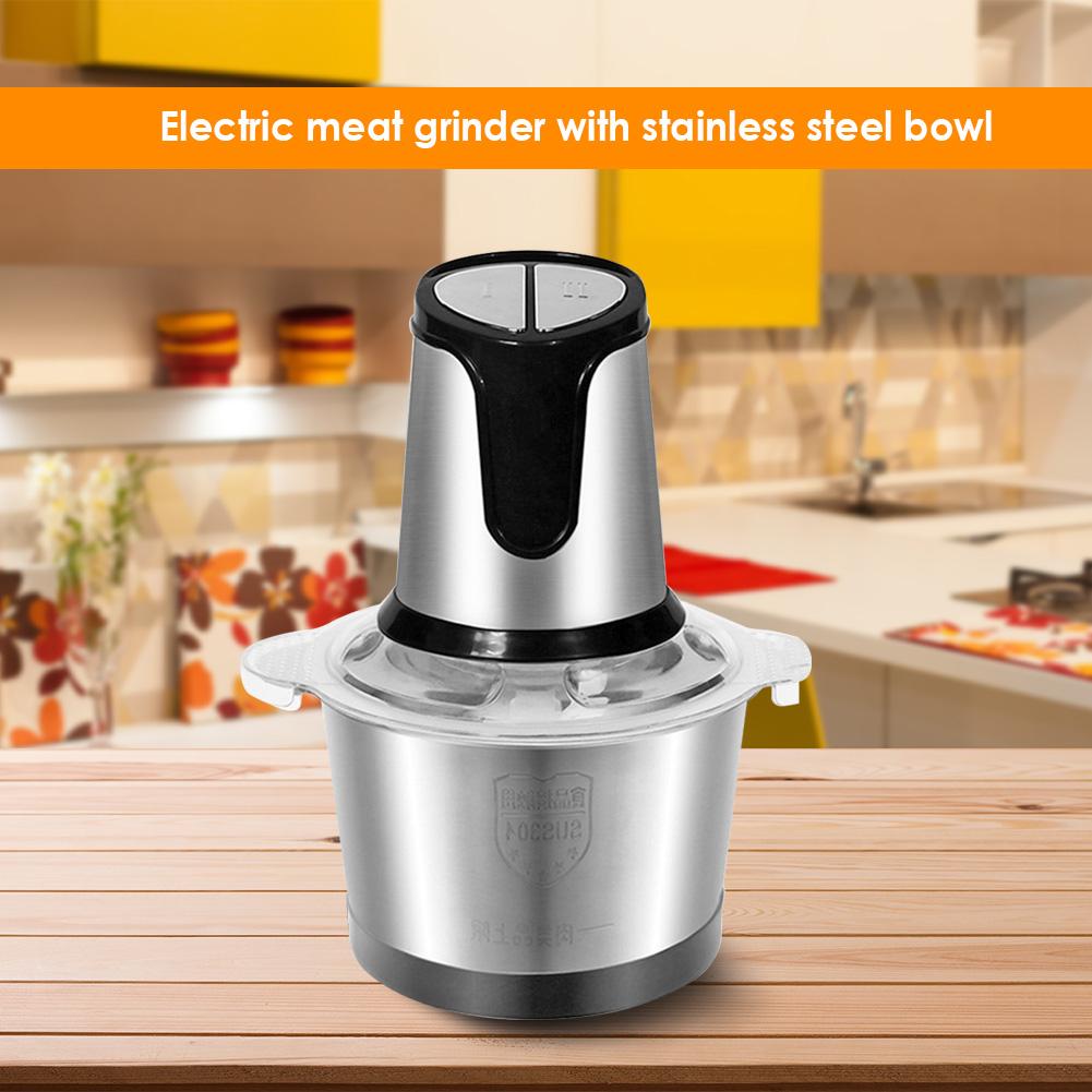 Stainless Steel 2 Speeds 800W 2L Big Capacity Chopper Electric Meat Grinder Elaborate Manufacture Prolonged Durable