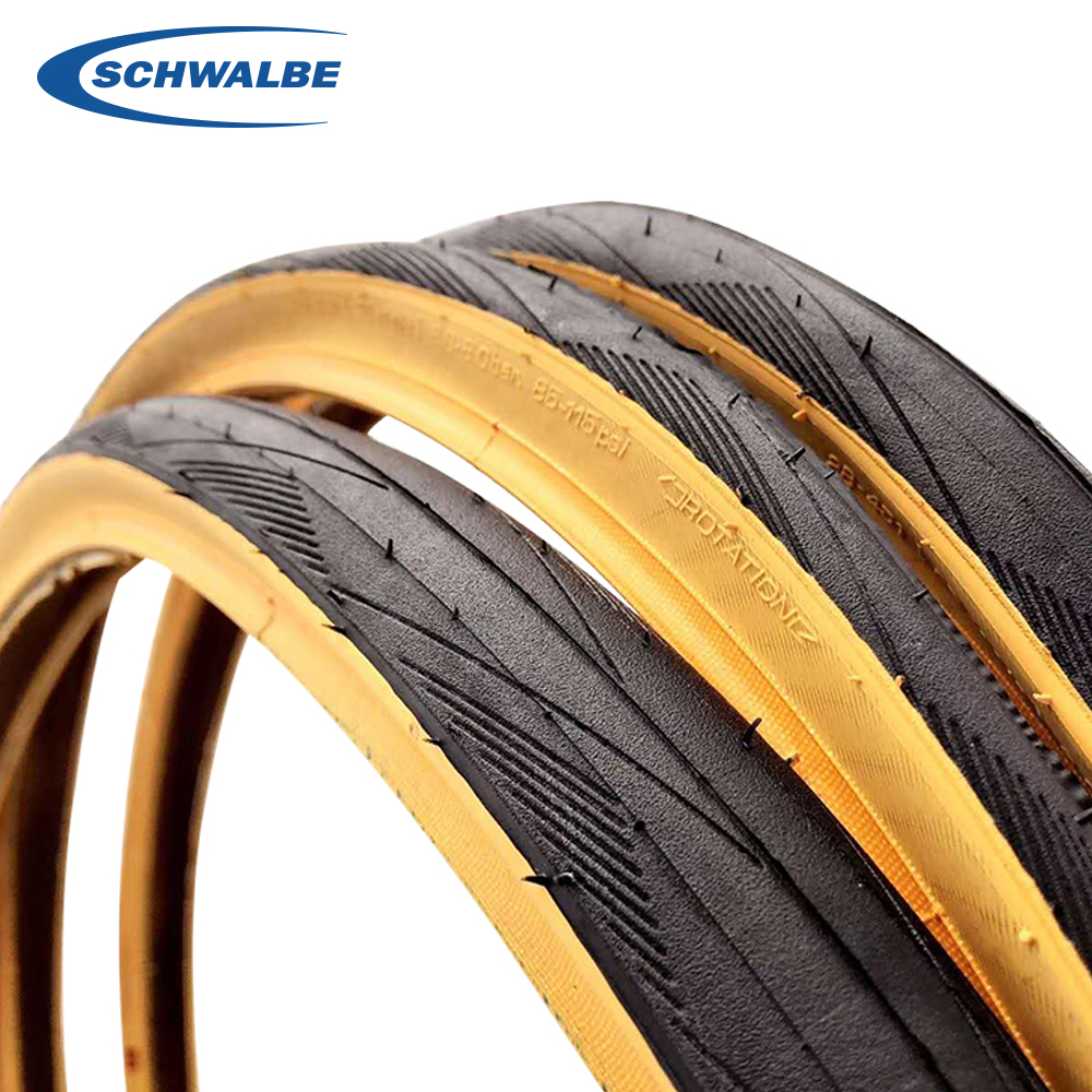 Schwalbe stålwire cykeldæk 20 tommer 28-406 451 sort gul kantdæk et 20 x 1.10 til foldecykel lille hjul cykeldæk