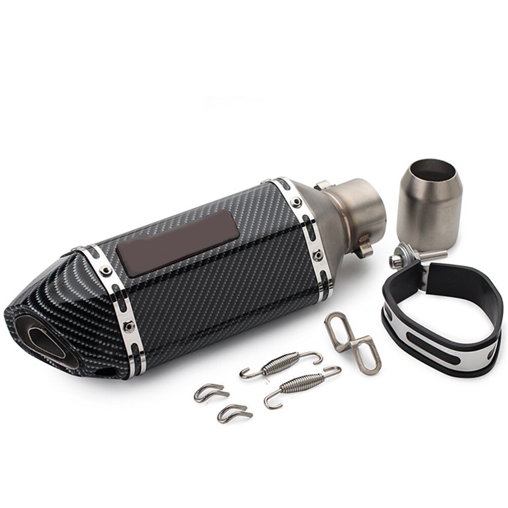 Universele Motorfiets Uitlaat Rvs Uitlaat Escape Voor Suzuki Gsx-r750 Gsr 250S Gsx-s125 Gsr 600 Gsx-s750 Gsr400: carbon fibre