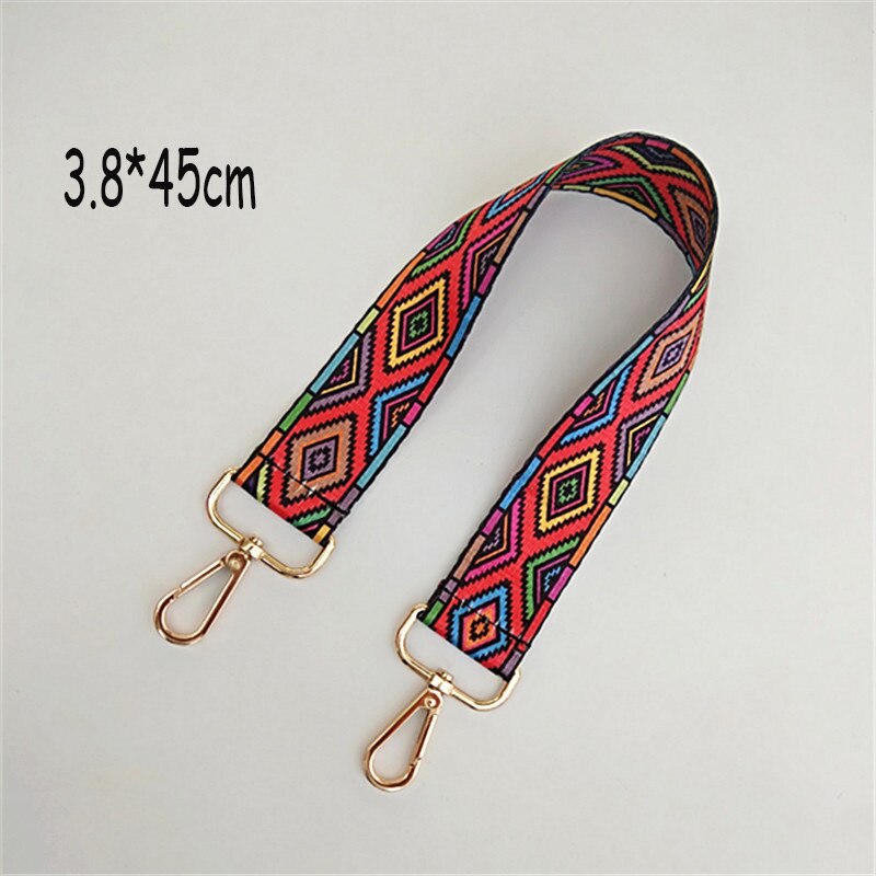 Colorful Women Bag Strap for Crossbody Belt Bag Accessories Rainbow Adjustable Long Shoulder Strap Bag Nylon Obag Handles W226: I