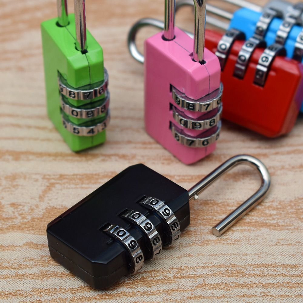 3 Dial Digit Password Combination Padlock Suitcase Luggage Metal Code Lock Mini Coded Keyed Anti-Theft Locks