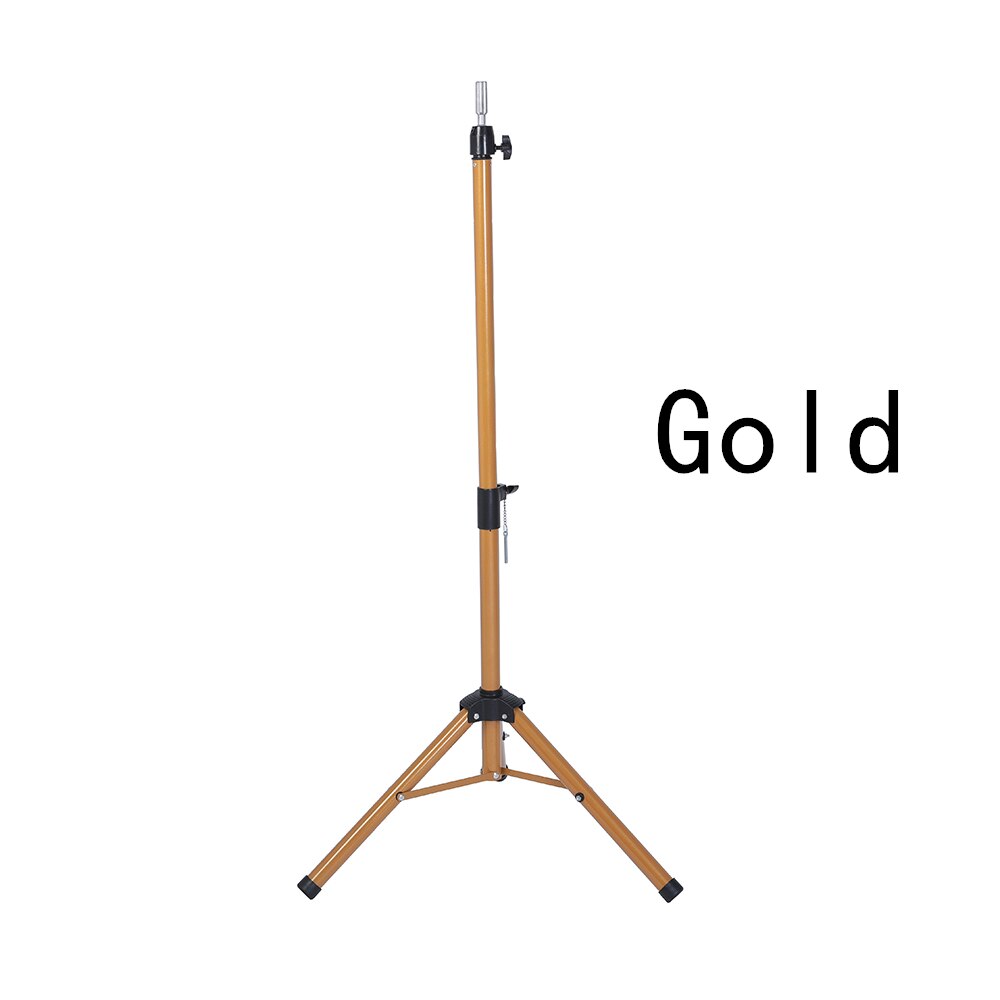 Adjustable Silver Aluminum Mannequin Head Tripod Stand Hairstyles Hairdressing Training Wig Head Clamp Holder for Practice Model