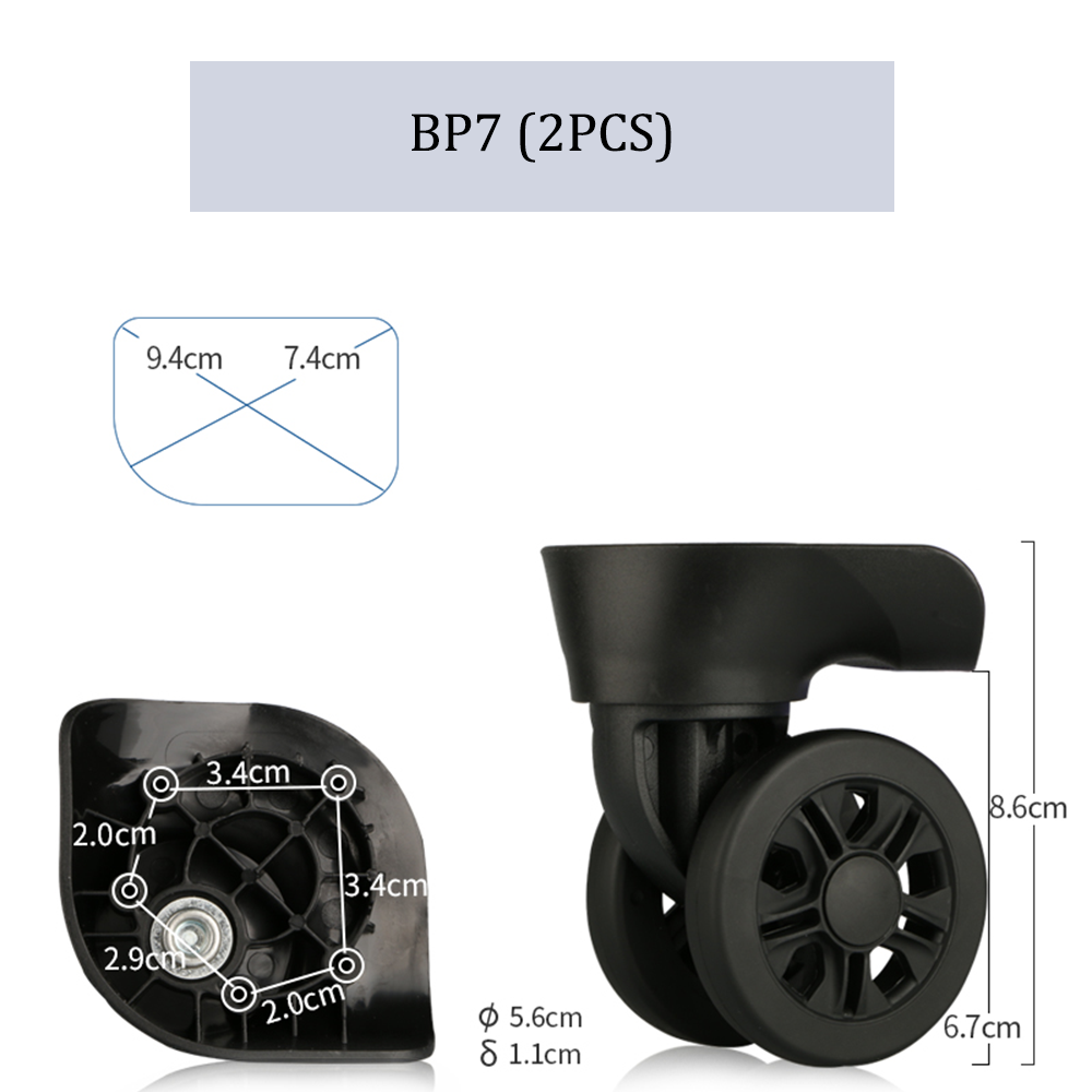 Suitable For Samsonite Suitcase Wheel Replacement Trolley Case Pulley Suitcase Casters Durable Password Box Wheel Repair Parts: Navy Blue