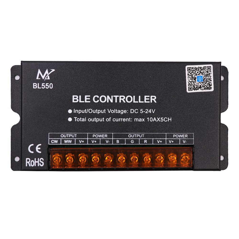 Amplificador de señal Wifi de alta velocidad, atenuador 50A, repetidor de señal de datos para 5V 12V 24V 5050 RGB + CCT RGB RGBW, tira de luz LED RGBWW: RGB bluetooth