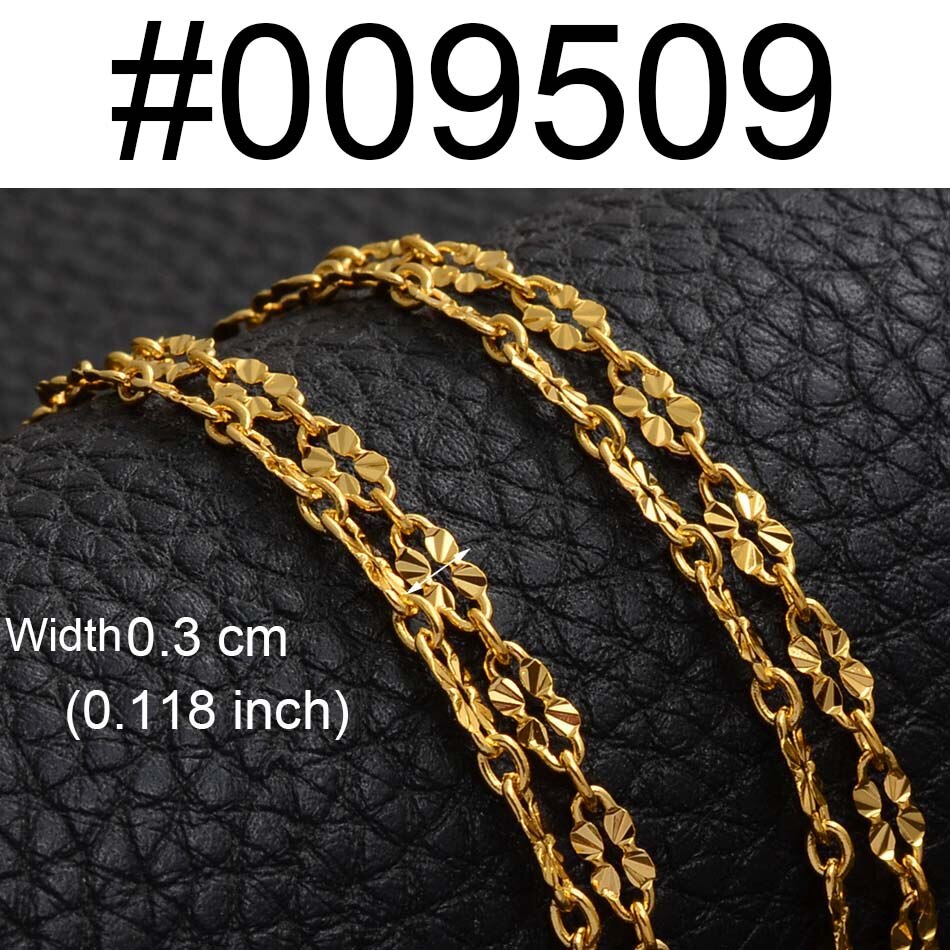 Anniyo di colore dell'oro Della Catena Collane per Le Donne Ragazze Metallo Neckalce Dei Monili Africani Arabi del Medio Oriente #009206: D / 60cm o 23.6 pollici