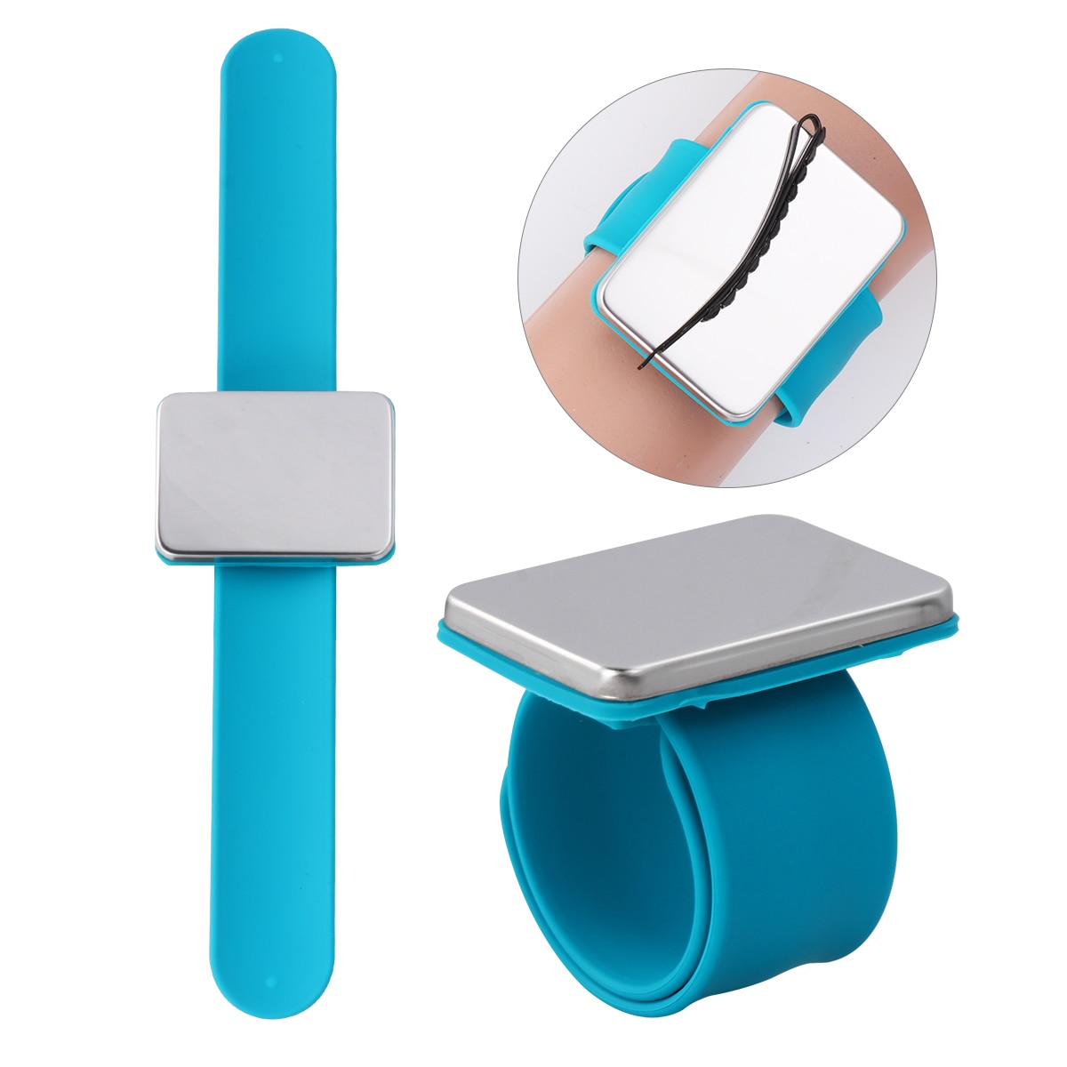 Magnetisk bobbie pin armbånd silikone frisør slap armbånd hårspænder holder armbånd