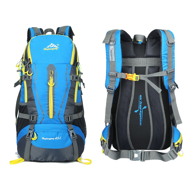 High-capacity 45L Mountain Bag Waterproof and Wear resistant Travel Pack Muti-function Hiking Knap-sack Lightweight Backpack