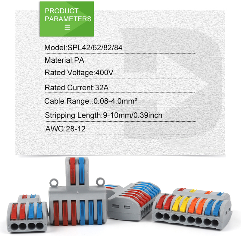 5 STKS Snelle Draad Connector Push-in Elektrische Klemmenblok Universele Splicing Bedrading Kabel Connectors Voor Kabel Verbinding SPL ﻿