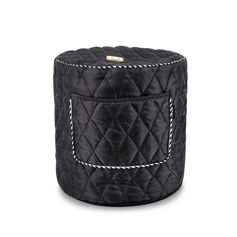 Stofdicht Cover Voor 6 Quart Of 8 Quart Elektrische Snelkookpan Stofkap-Met Pocket Voor Accessoires Kookgerei keuken Toegang: Black 8QT