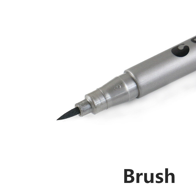 Rotulador de Arte de cómic resistente al agua, 1 Uds., rotulador de arte, delineador de pigmentos, resistente al agua, para dibujar, escribir a mano, papelería escolar y de oficina: Brush