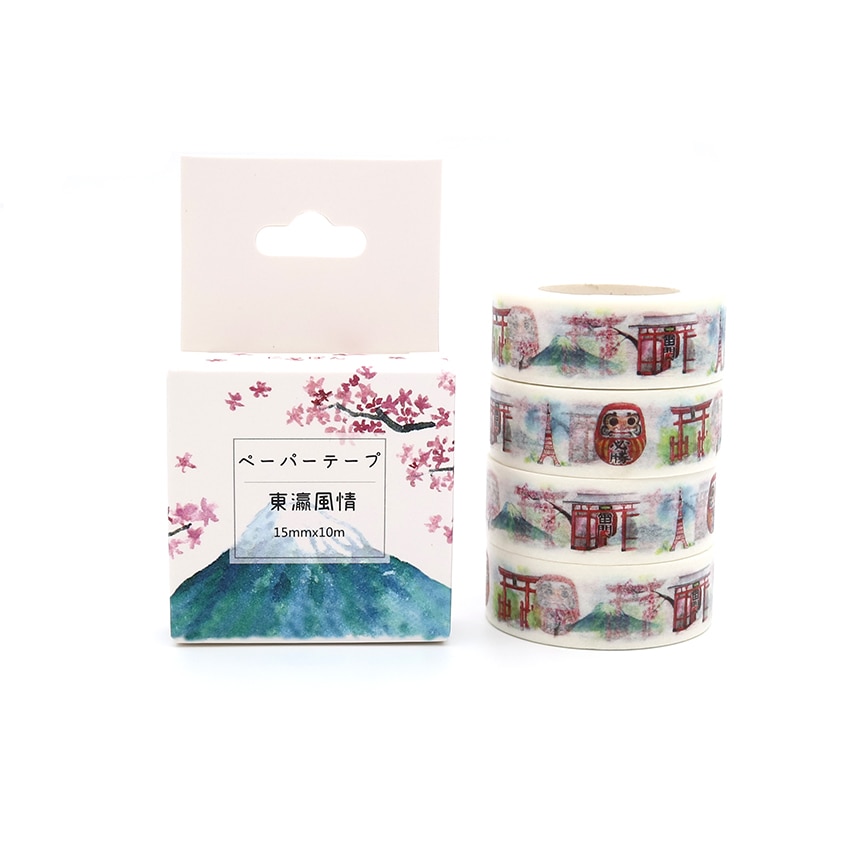 Box Pakket Japan Stijl Washi Tape Uitstekende Kleurrijke Papier Masking Tape Diy Decoratieve Tapes 10M * 15Mm