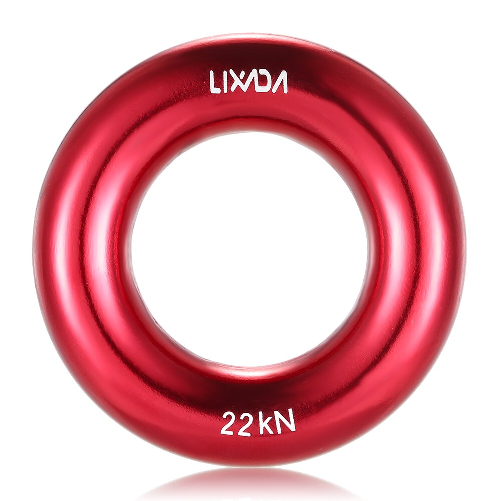 Lixada – hamac d&#39;escalade en aluminium, anneau de Rappel en plein air, équipement de sécurité et de sauvetage, 22KN: Rouge