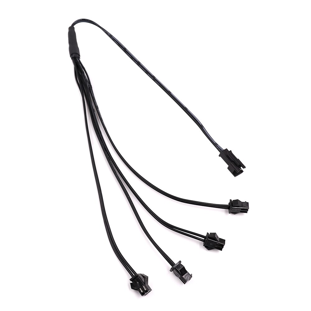 1 In 2/3/4/5/6/7/8/9/10 Jst Connector Splitter kabel 2Pin Connectors Voor 3V/5V/12V El Wrie Neon Light El Tape Strip Driver: 1 in 4 connector