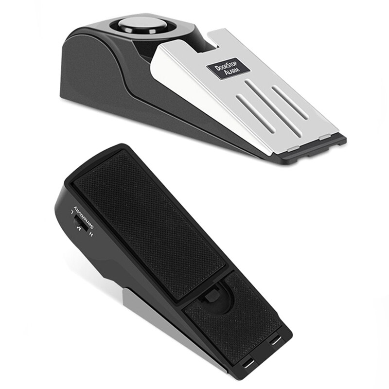 Mini Wireless Vibration Alarm Door Stop Alarm For Home Wedge Shaped Stopper Alert Security System Block Blocking System