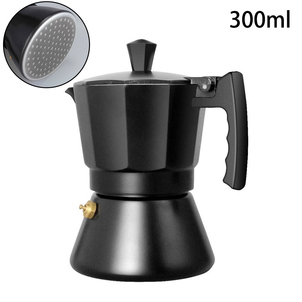 Aluminium mokka espresso koffiepot mokka koffiezetapparaat 150/300ml percolatoren voor inductiekookplaat café cafetera barista cocina: 300ml