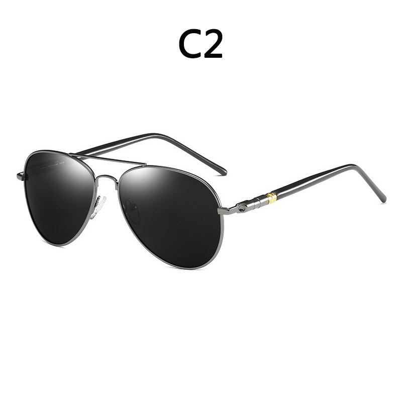 Boyseen Classic Pilot Gepolariseerde Meekleurende Zonnebril Mannen Vrouwen Aluminium Frame Glazen Voor Rijden Fishing Shades: C2
