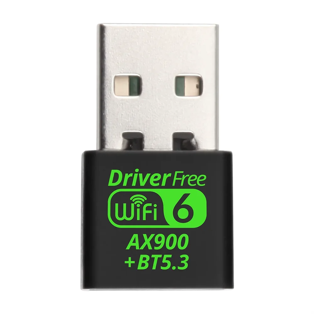 WiFi 6 AX900 900Mbps USB Adapter 2 in 1 Bluetooth 5.3 Wifi6 2.4G&5Ghz USB Dongle Receiver Free Driver For Win 10/11: WHITE