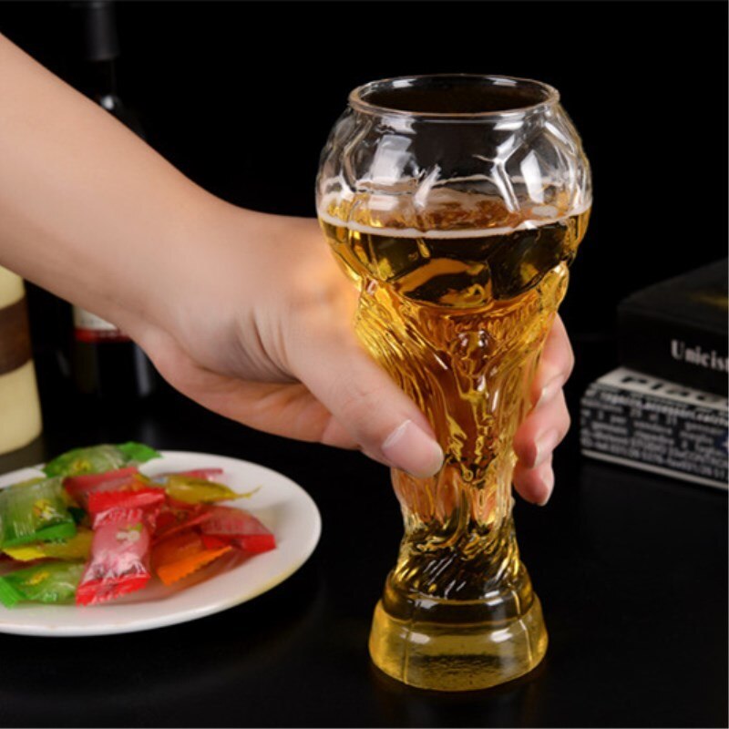 450ml fotboll titan kopp form glas öl stenar kristallglas whisky drink ware bar öl glas voteball cup
