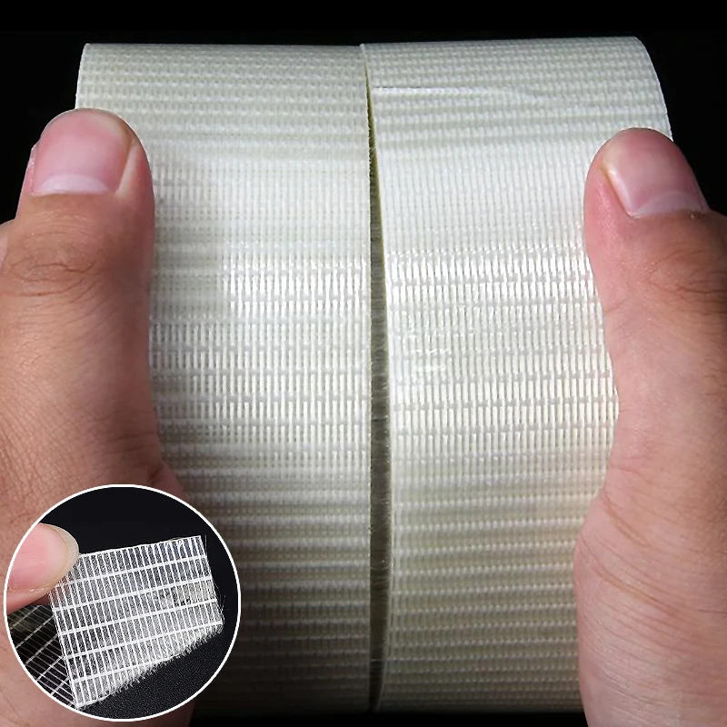 20/80M transparent Gittergewebe Glasfaser Klebeband Einseitig Klebe Dichtung Netz Bänder Haushalt Wasserdichte Umreifung Verpackung fixierung