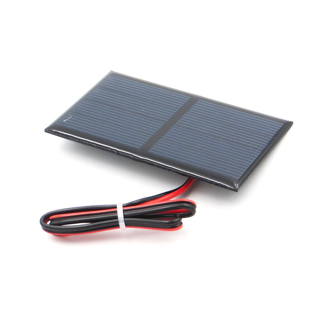 2 v 300ma med 30cm forlængerledning solpanel polykrystallinsk silicium diy batterioplader lille mini solcellekabellegetøj 2v volt