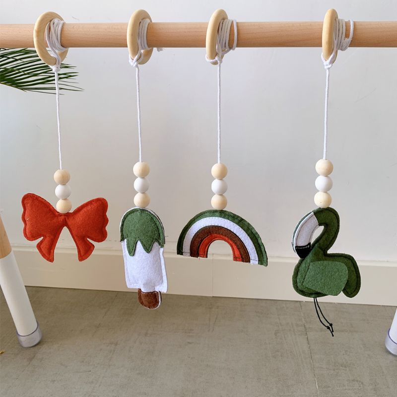 4 st fitnessställhänge i massivt trä babygym leksak hängande prydnader rumsinredning giftfria och smaklösa hängande tillbehör